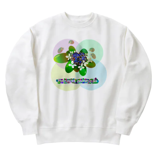 〇絵『額紫陽花h.t.』 Heavyweight Crew Neck Sweatshirt