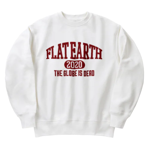 カレッジ風［ネバダカラー］　フラットアース　FLATEARTH Heavyweight Crew Neck Sweatshirt