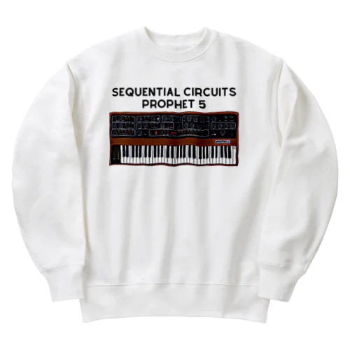 Sequential Circuits Prophet 5 Vintage Synthesizer Heavyweight Crew Neck Sweatshirt