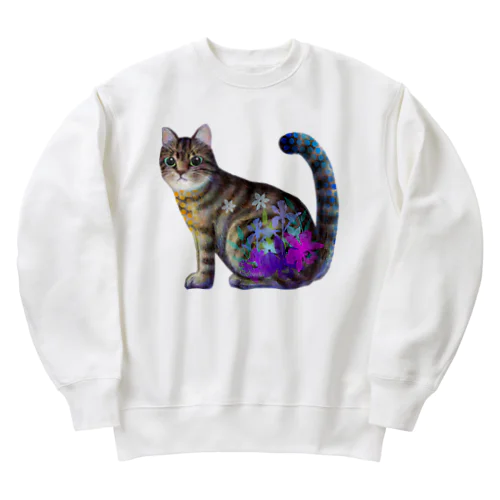 猫 キジトラ Heavyweight Crew Neck Sweatshirt