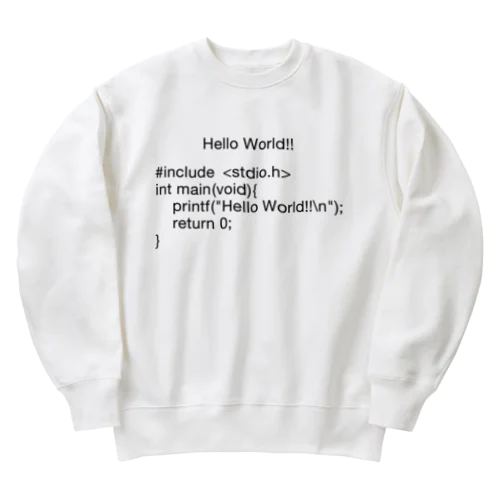 Hello, World!!-C言語- Heavyweight Crew Neck Sweatshirt