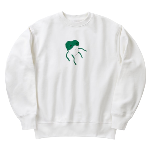 Pompom art 《濃緑カエル》 Heavyweight Crew Neck Sweatshirt
