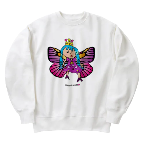 マリィ・ザ・ワールド　蝶 Heavyweight Crew Neck Sweatshirt