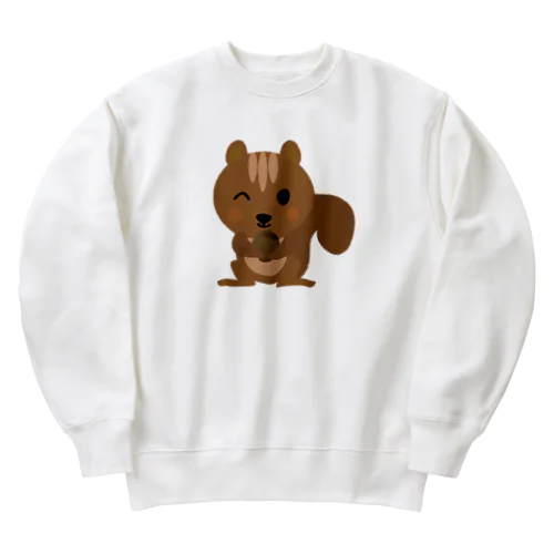 可愛いリスちゃん Heavyweight Crew Neck Sweatshirt