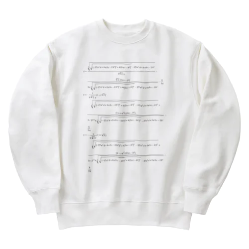 三次方程式の解の公式 Heavyweight Crew Neck Sweatshirt