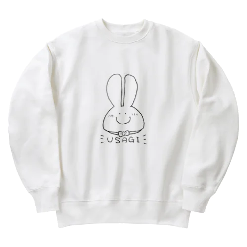 営業スマイルうさぎさん Heavyweight Crew Neck Sweatshirt