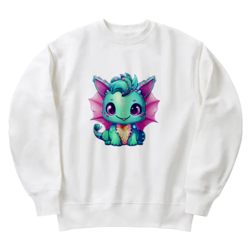 可愛い幼竜 Heavyweight Crew Neck Sweatshirt