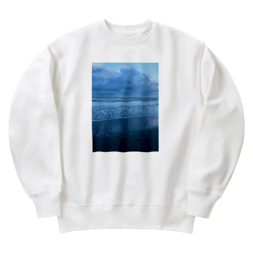 夏の九十九里浜の浜辺　３ Heavyweight Crew Neck Sweatshirt