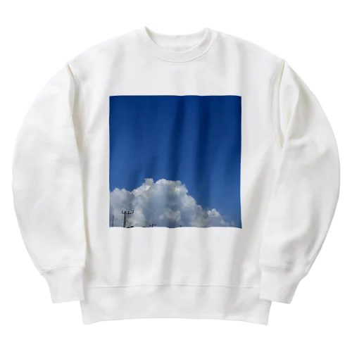 夏の日ー空バージョン Heavyweight Crew Neck Sweatshirt