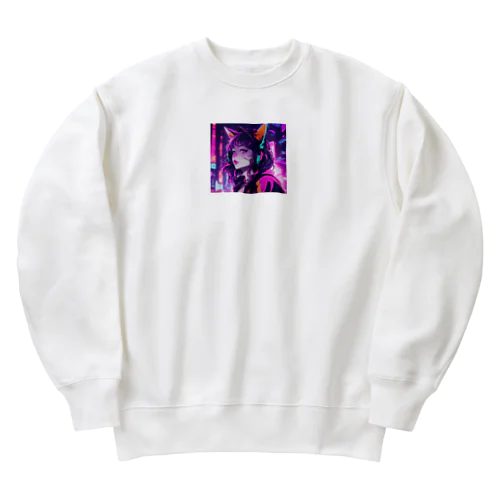 パンクビビッド・ピエロキャット kAsumI Heavyweight Crew Neck Sweatshirt