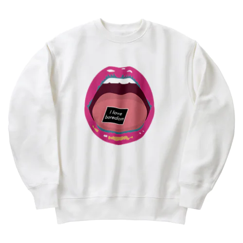 mouth & paper 退屈が大好きver. Heavyweight Crew Neck Sweatshirt