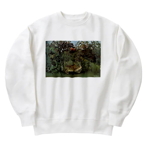 飢えたライオン / The Hungry Lion Throws Itself on the Antelope Heavyweight Crew Neck Sweatshirt