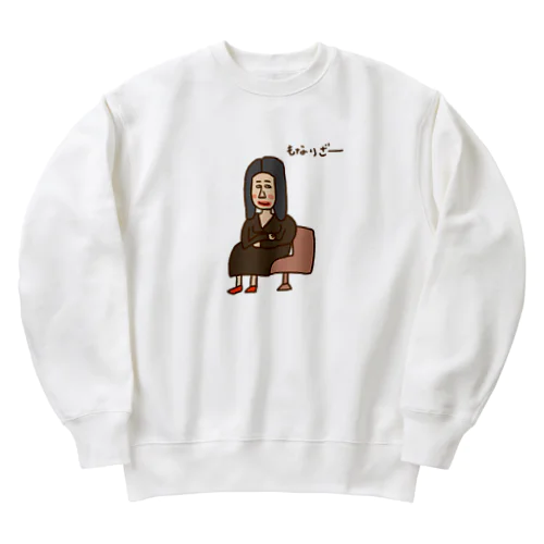 画伯チックなモナリザ Heavyweight Crew Neck Sweatshirt