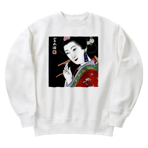 「和風美人のアートグッズ」 Heavyweight Crew Neck Sweatshirt