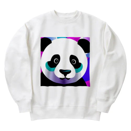 蛍光ポップPANDA Heavyweight Crew Neck Sweatshirt