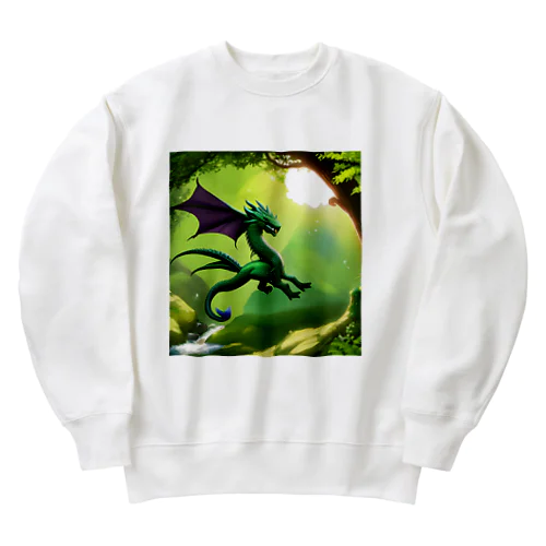 八恩　森の守り神　愛龍　 Heavyweight Crew Neck Sweatshirt