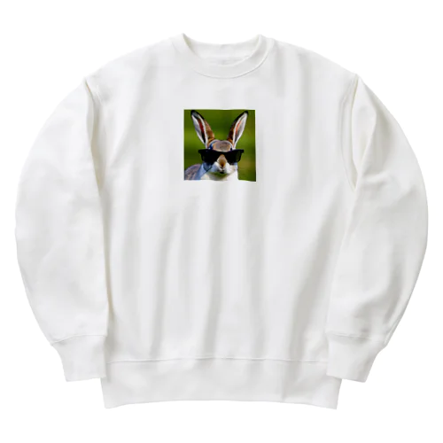 カワカッコいい　うさぎ Heavyweight Crew Neck Sweatshirt