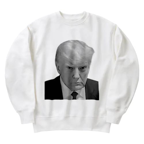 Donald Trump mug shot(ドナルド・トランプ マグショット) Heavyweight Crew Neck Sweatshirt