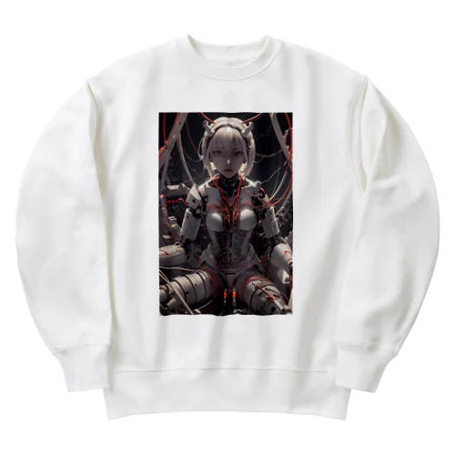 メカニカルシンセゾンビのイラストのグッズ　#5 Heavyweight Crew Neck Sweatshirt