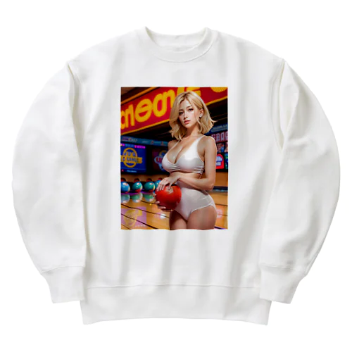 Bowling 90's  Girl Heavyweight Crew Neck Sweatshirt