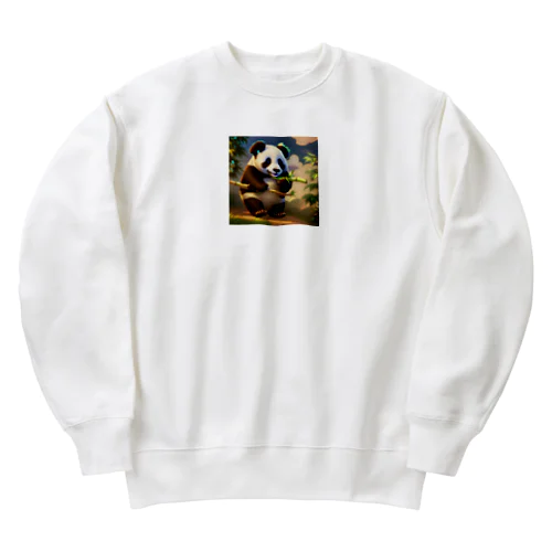 ふわふわパンダ Heavyweight Crew Neck Sweatshirt