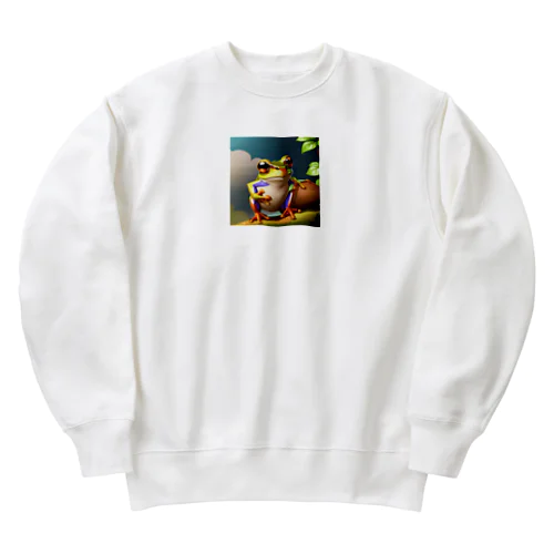 幸福なかえる Heavyweight Crew Neck Sweatshirt