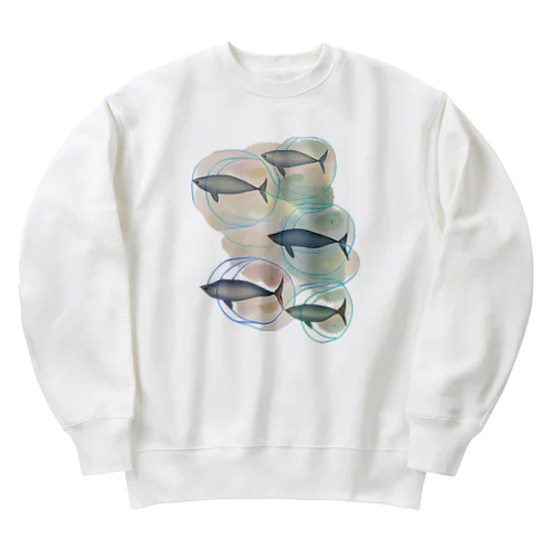 群れで泳ぐ魚 Heavyweight Crew Neck Sweatshirt