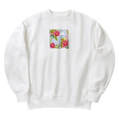 綺麗な花柄グッズ Heavyweight Crew Neck Sweatshirt