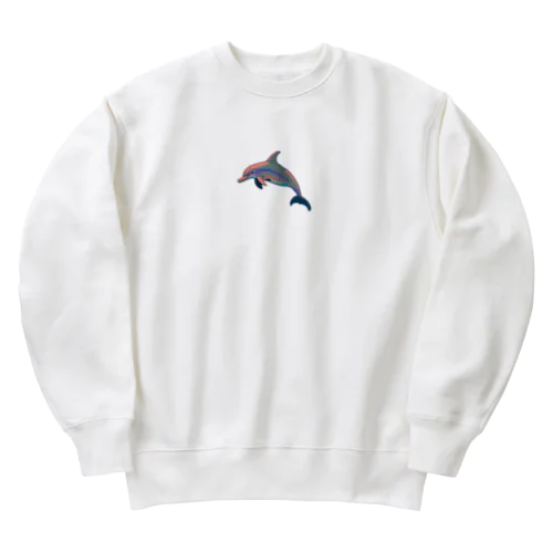 虹色イルカ Heavyweight Crew Neck Sweatshirt