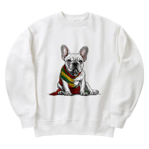 Frenchie-Rasta Dogg Heavyweight Crew Neck Sweatshirt