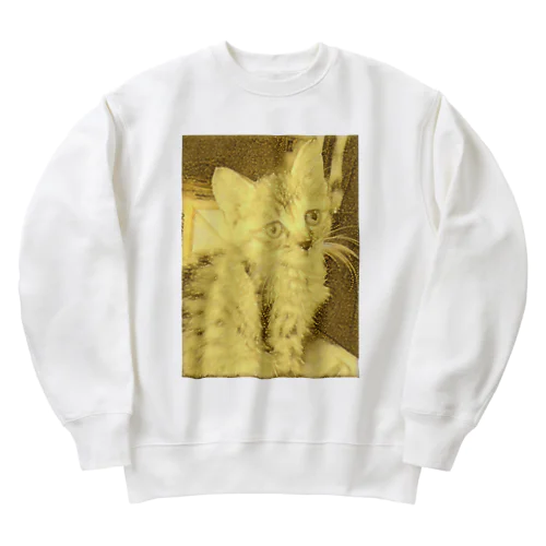 キラキラネコ Heavyweight Crew Neck Sweatshirt