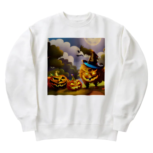 ハロウィンのモンスターパーティ Heavyweight Crew Neck Sweatshirt