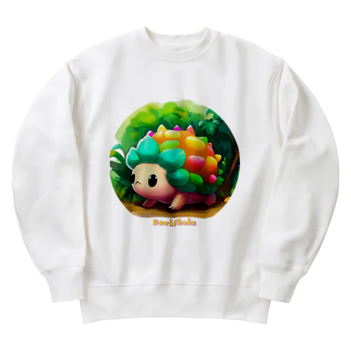 HariShain - ハリネズミとカメのハイブリッド Heavyweight Crew Neck Sweatshirt