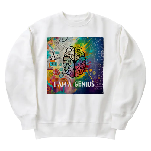 I am a genius Heavyweight Crew Neck Sweatshirt