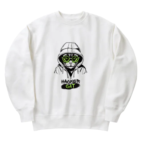 cat ハッカー　 Heavyweight Crew Neck Sweatshirt