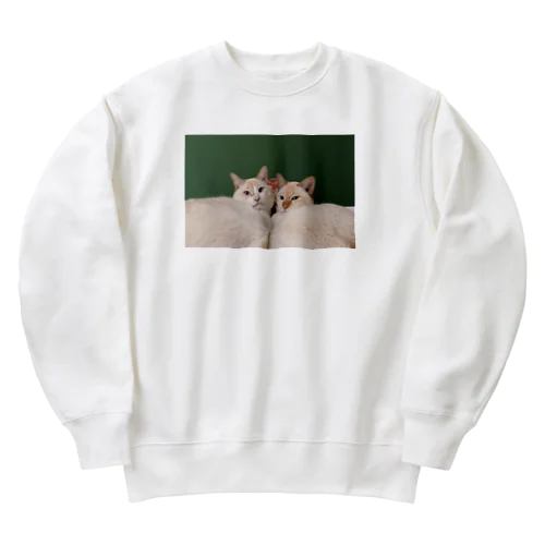 ぽんぽこ_ええとこの猫シリーズ① Heavyweight Crew Neck Sweatshirt