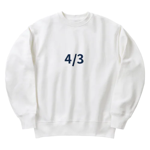 日付グッズ　4/3バージョン Heavyweight Crew Neck Sweatshirt