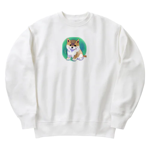 イラスト柴犬 Heavyweight Crew Neck Sweatshirt