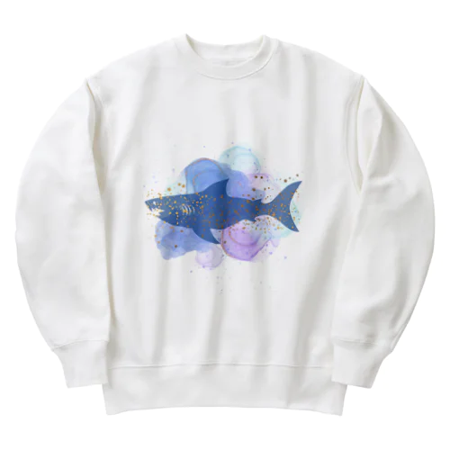 夢の中でサメは泳ぐ Heavyweight Crew Neck Sweatshirt