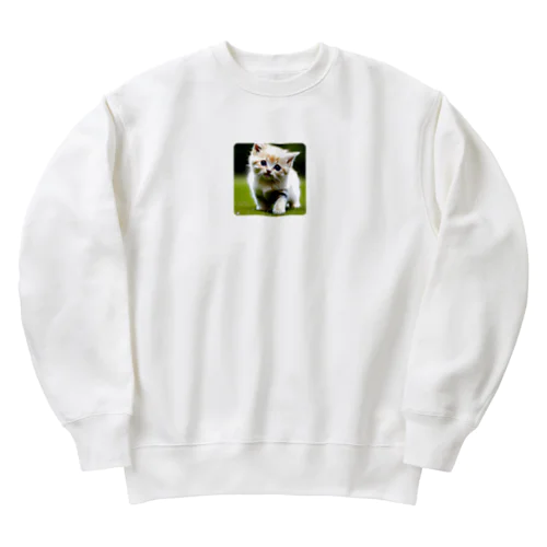 甘えん坊猫 Heavyweight Crew Neck Sweatshirt