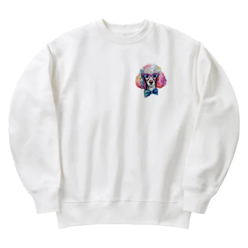 プードルめがね Heavyweight Crew Neck Sweatshirt