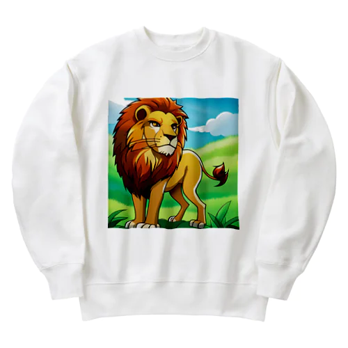 勇ましいライオン Heavyweight Crew Neck Sweatshirt