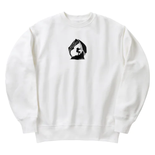 【BLUE NORTH】ボルダリングシルエットアート Heavyweight Crew Neck Sweatshirt