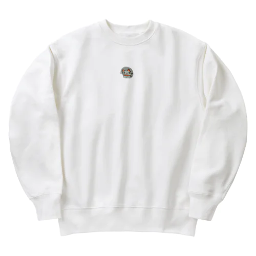 アーティスト風猫ロゴ Heavyweight Crew Neck Sweatshirt