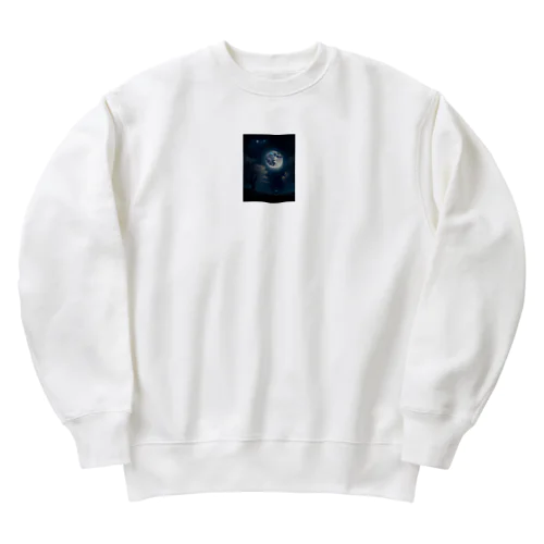 神秘的な月夜のグッズ Heavyweight Crew Neck Sweatshirt