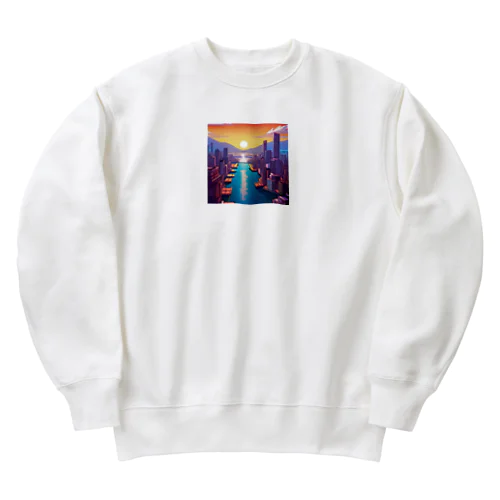 夕日 Heavyweight Crew Neck Sweatshirt