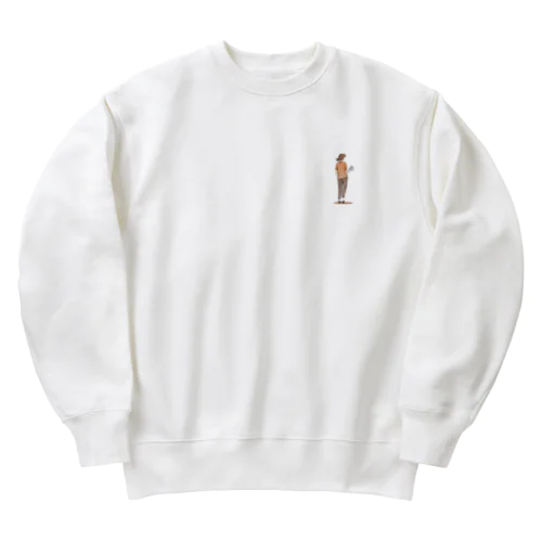 シンプルライフ　ー休憩する女性ー　カラーver. Heavyweight Crew Neck Sweatshirt