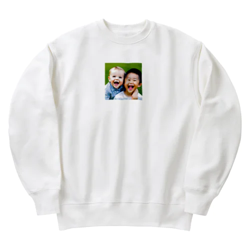 かわいい笑顔の子供達 Heavyweight Crew Neck Sweatshirt