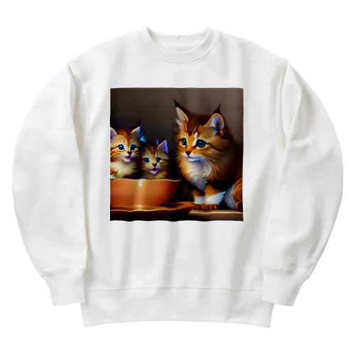 子猫の日常 Heavyweight Crew Neck Sweatshirt