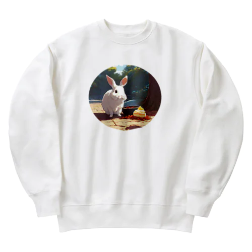 うさぎとスイーツ Heavyweight Crew Neck Sweatshirt